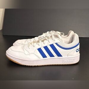 Adidas Hoops Basketball Men’s Shoes White Blue Size 10.5 Low Classic